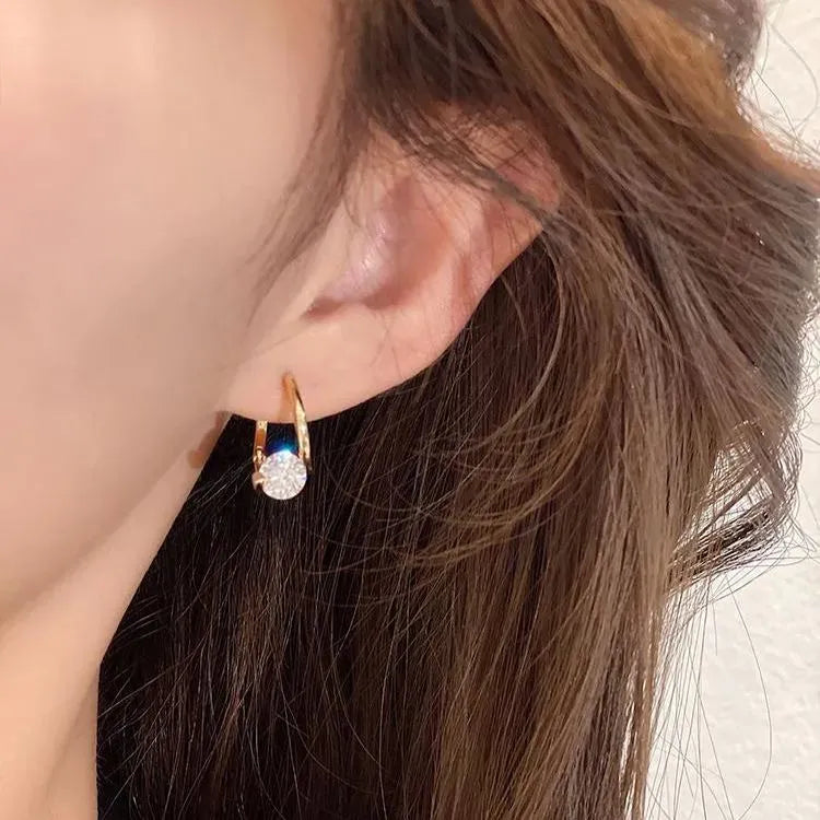 French Style Minimalist Zircon Earrings