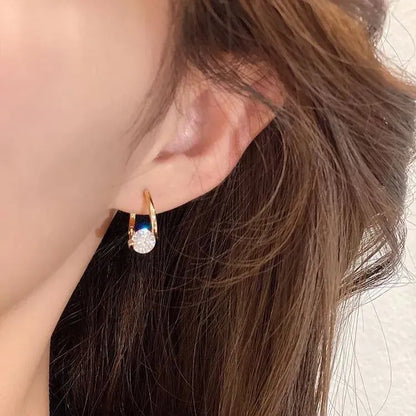 French Style Minimalist Zircon Earrings