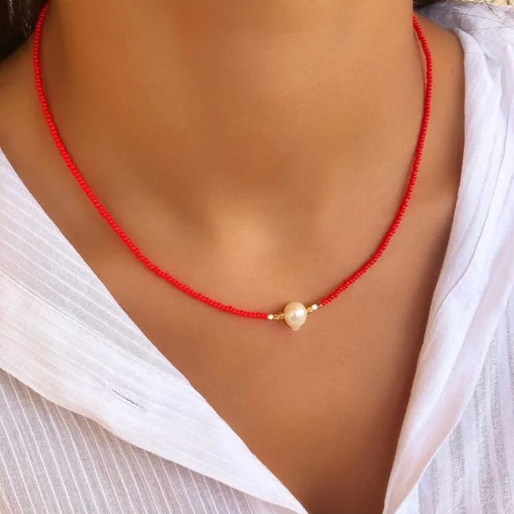 🌟 HOT SALE 🔥-FRESHWATER PEARL NECKLACE (4 COLOR OPTIONS)