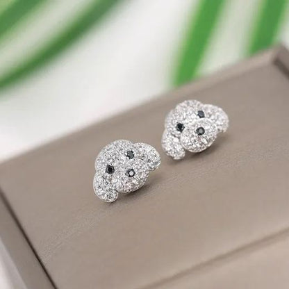 Cute Dog 925 Sterling Silver Earrings