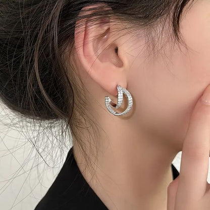 🌸Italian Style Zircon Hoop Earrings