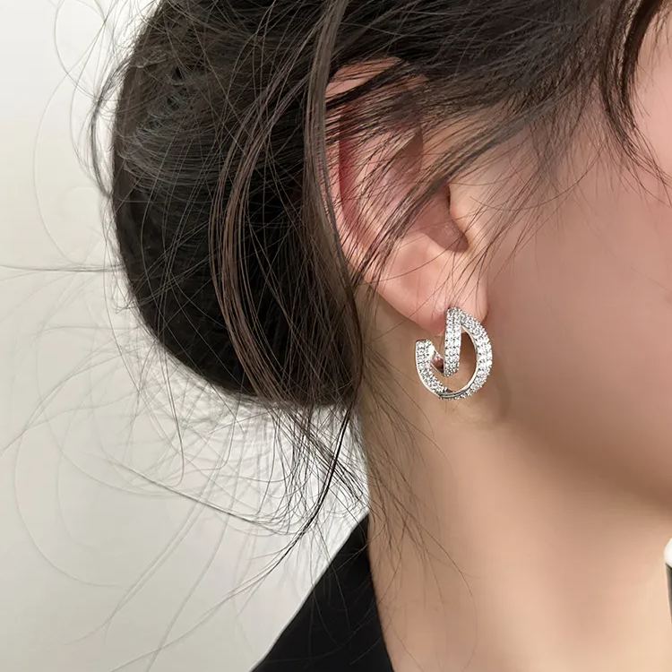 🌸Italian Style Zircon Hoop Earrings