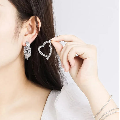 French Crystal Love Earrings