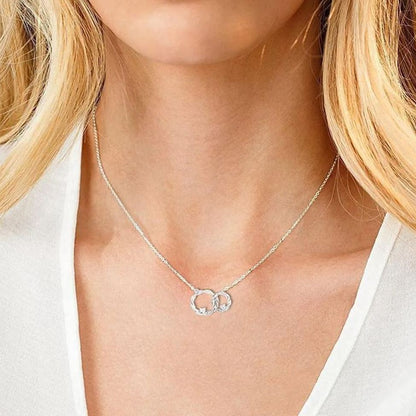 FOR MY DAUGHTER - I ALWAYS WITH YOU DOUBLE CIRCLE NECKLACE