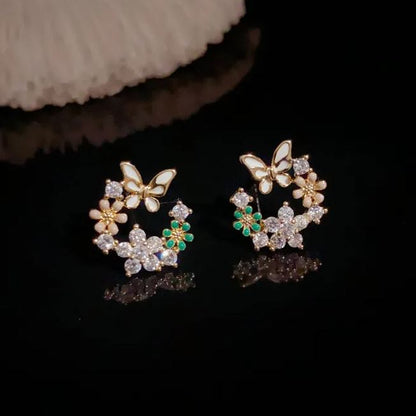 🌸Butterfly Wreath Zircon Earrings