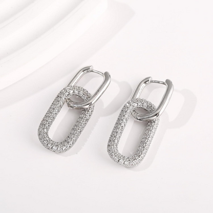 “Unbreakable” – 18K Gold Linked Drop Earrings