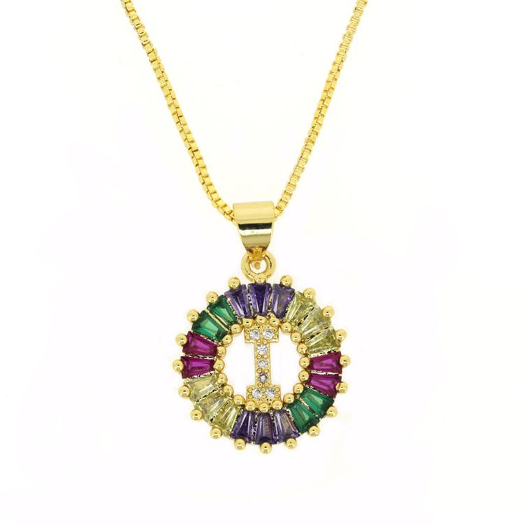 THE BEST GIFT - RAINBOW INITIAL LETTERS PENDANT NECKLACE