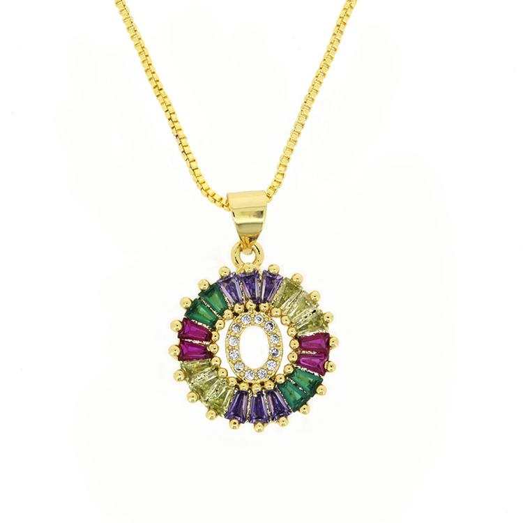 THE BEST GIFT - RAINBOW INITIAL LETTERS PENDANT NECKLACE