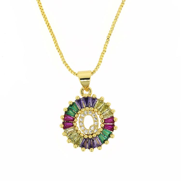 THE BEST GIFT - RAINBOW INITIAL LETTERS PENDANT NECKLACE