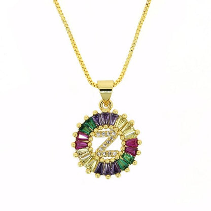 THE BEST GIFT - RAINBOW INITIAL LETTERS PENDANT NECKLACE