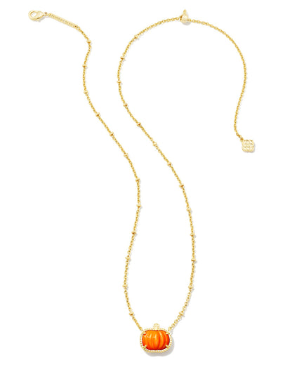 Pumpkin Gold Short Pendant Necklace