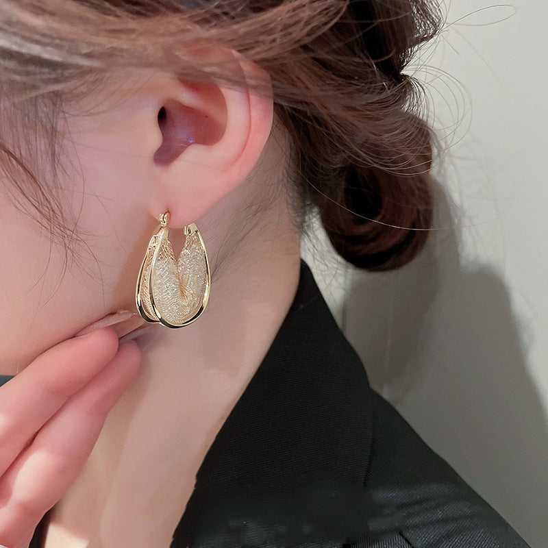 💐Mother's Day Pre-Sale💝-Hollow Mesh Hoop Earrings
