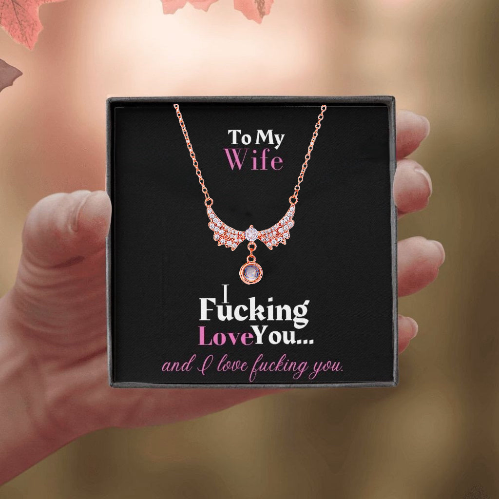 To My Wife - Angel Wings Necklace