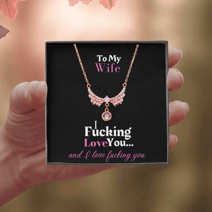 To My Wife - Angel Wings Necklace