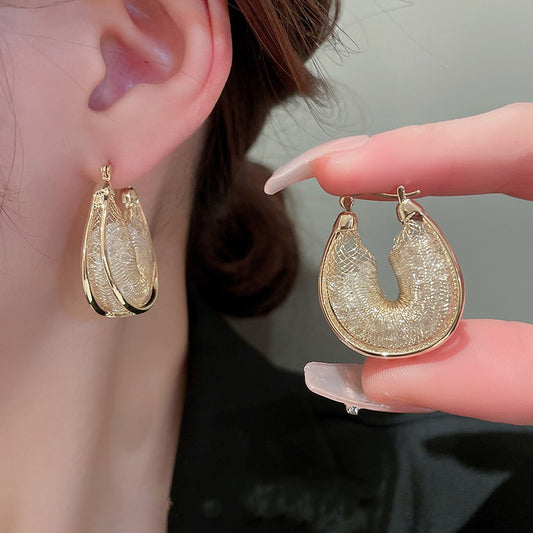 💐Mother's Day Pre-Sale💝-Hollow Mesh Hoop Earrings