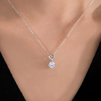 Heart Pendant Moissanite Necklace