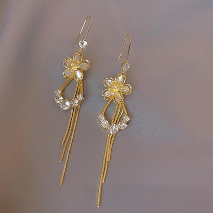 💐 Mother'Day Pre-Sale 💝- Opal Flower Long Earrings