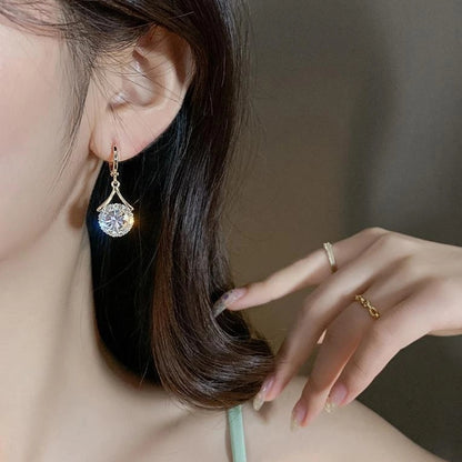 💐 Mother'Day Pre-Sale 💝- Simple Crystal & Diamond Earrings