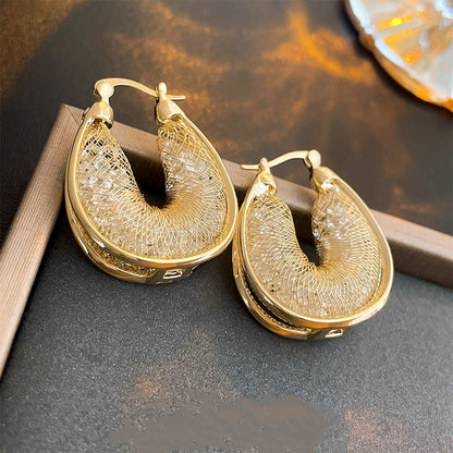 💐Mother's Day Pre-Sale💝-Hollow Mesh Hoop Earrings
