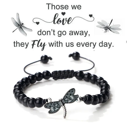 FOR MEMORIAL - THEY FLY WITH US EVERY DAY DRAGONFLY BRACELET