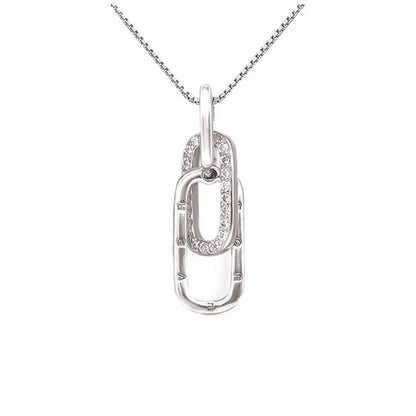 You're Never Alone Emotional Support Rectangle Interlocking Necklace