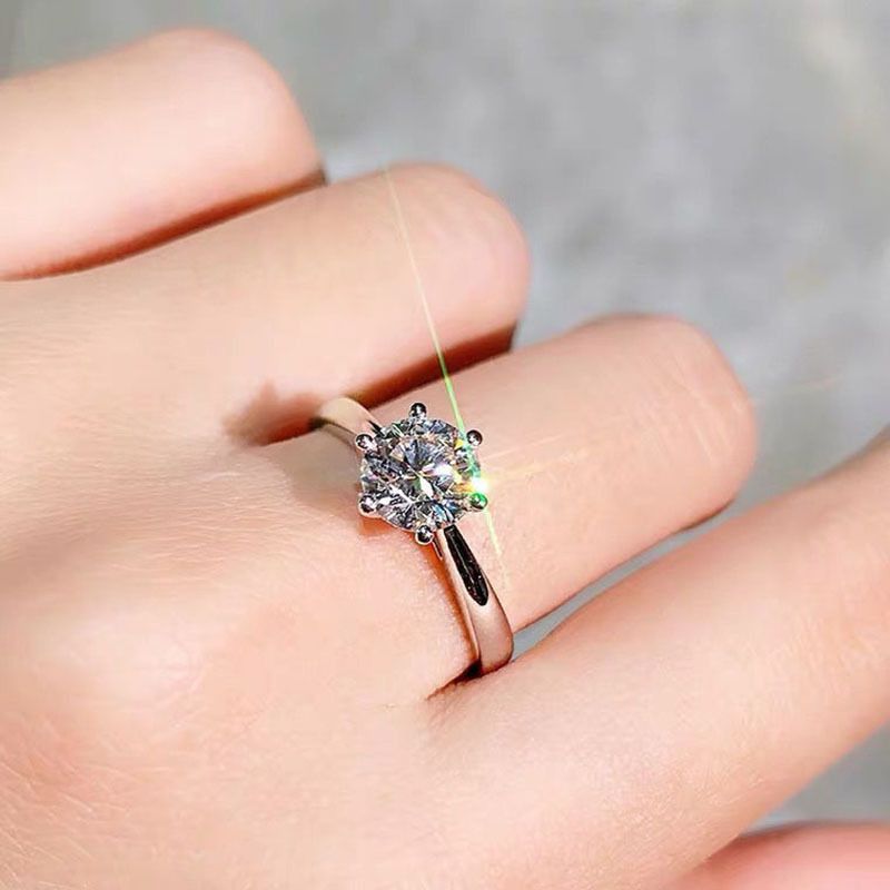 🌊Summer Hot Sale✨-S925 Sterling Sliver Adjustable Full Moissanite Ring