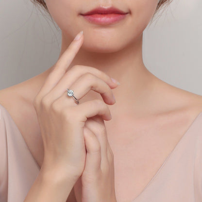🌊Summer Hot Sale✨-S925 Sterling Sliver Adjustable Full Moissanite Ring