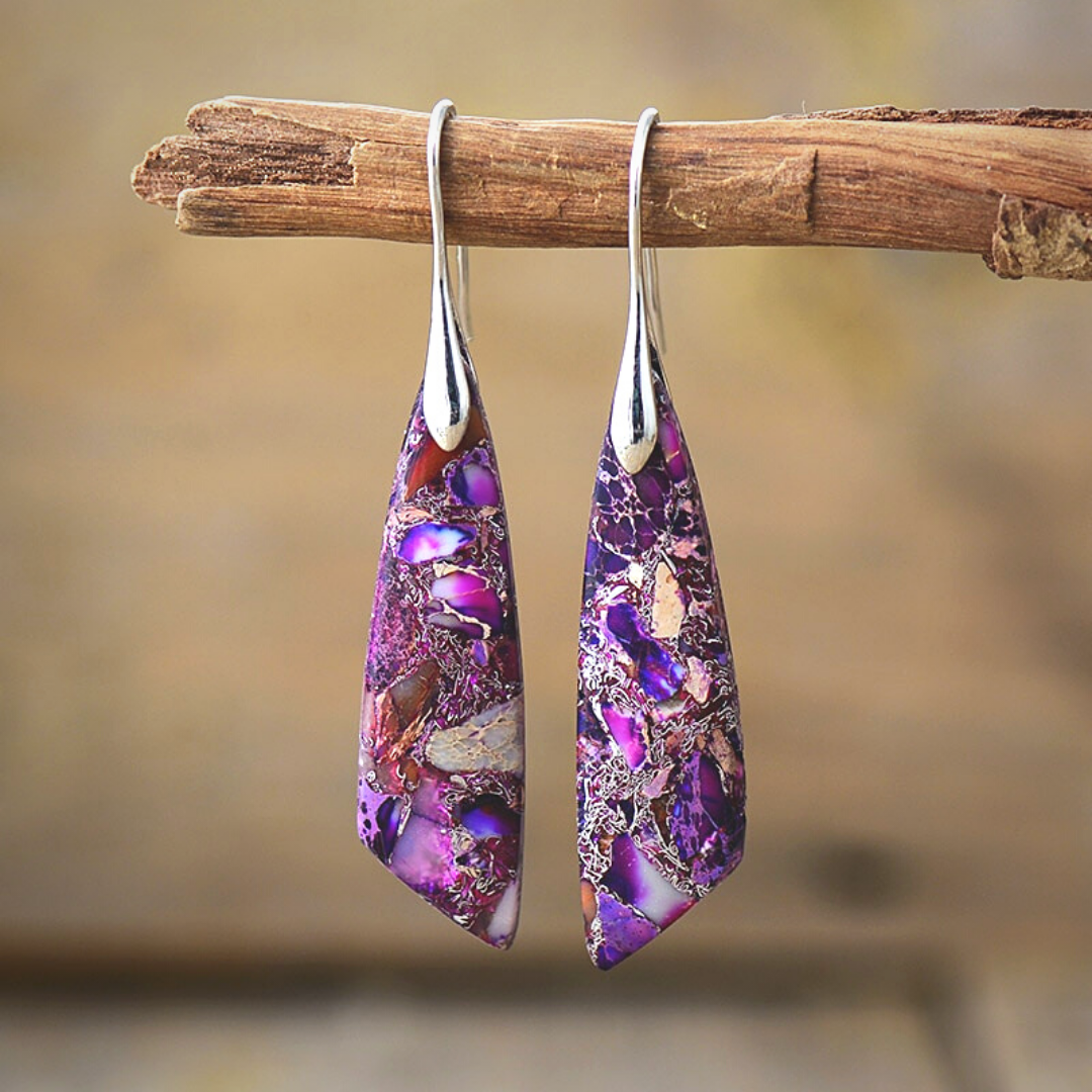 SPIRITUAL PURPLE JASPER EARRINGS