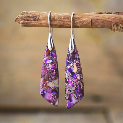 SPIRITUAL PURPLE JASPER EARRINGS