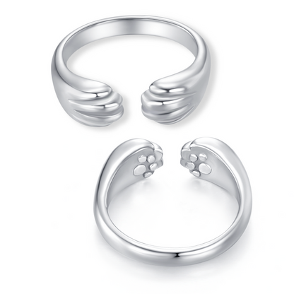 S925 Adjustable Paw Ring