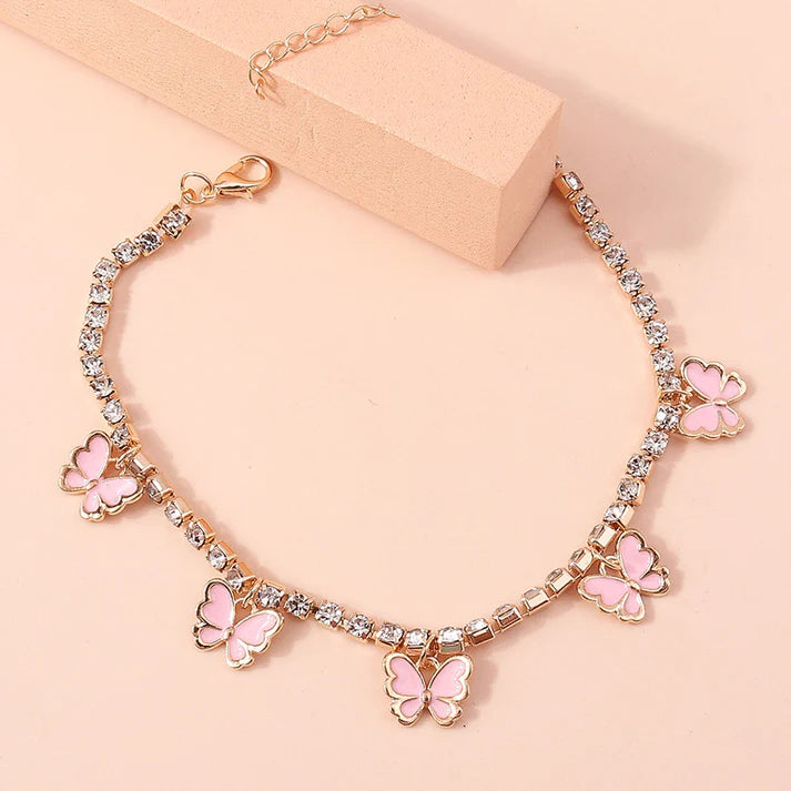 🦋Butterfly Anklets Rhinestone Tennis Chain