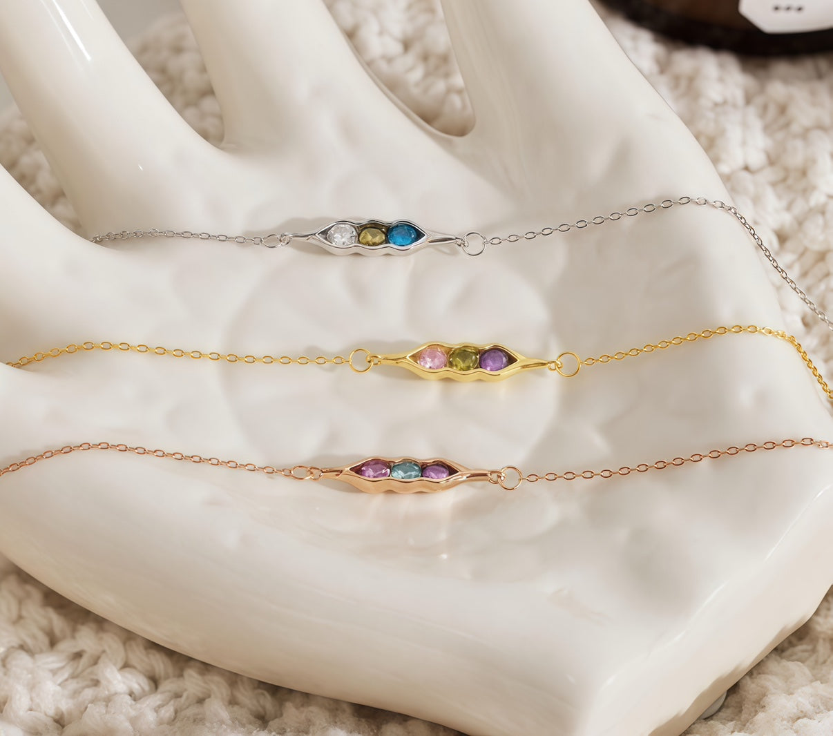 We're Peas in a pod Birthstone Bracelet
