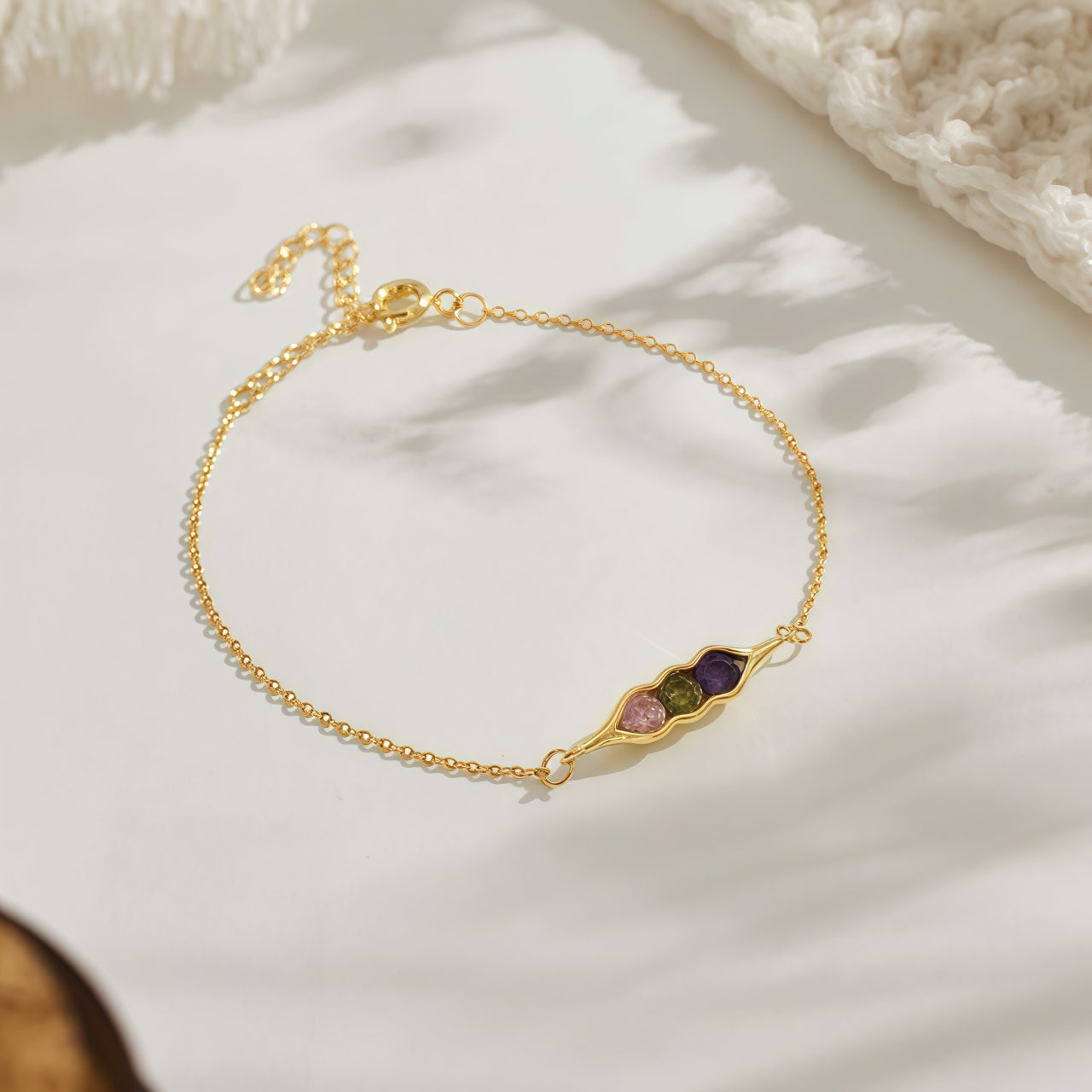 We're Peas in a pod Birthstone Bracelet