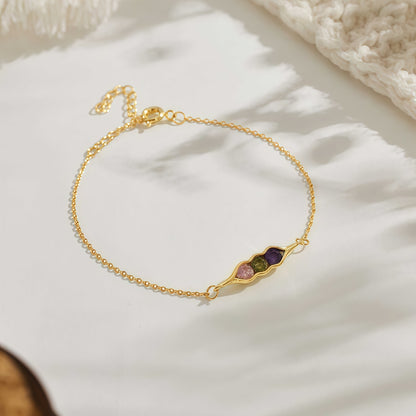 We're Peas in a pod Birthstone Bracelet