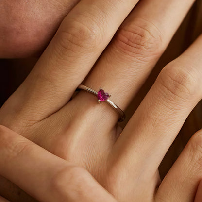 Be Your Best Self Heart Birthstone Ring