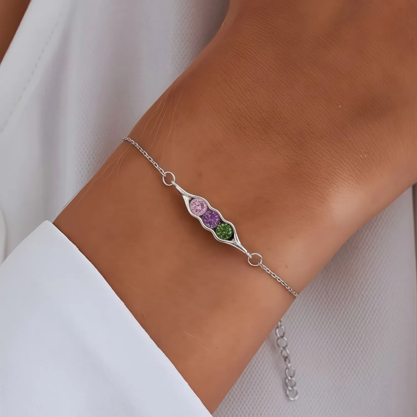 We're Peas in a pod Birthstone Bracelet
