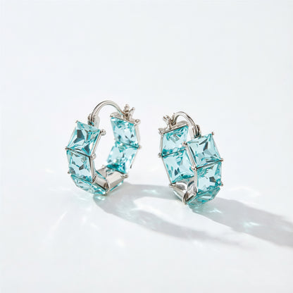 🌊LET US FEEL THE SUNSHINE SEA GLASS CIRCLE EARRINGS