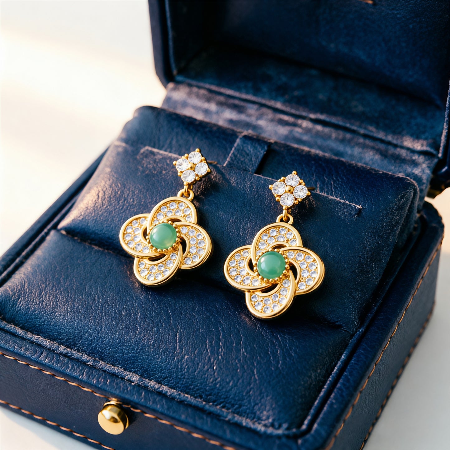 Turquoise Blossom Earrings-Carry Peace Close to Your Heart