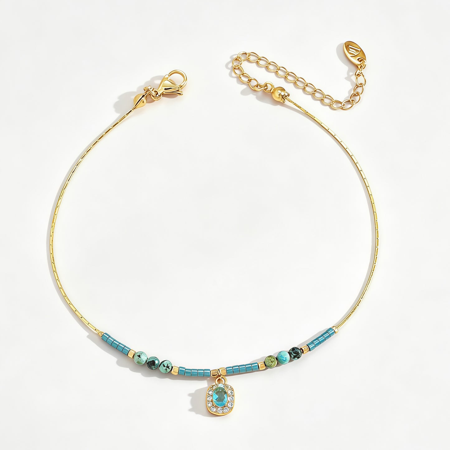 Mint Mambo — Minimalist Diamond Bead Chain