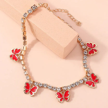 🦋Butterfly Anklets Rhinestone Tennis Chain