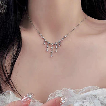 Tassel Zirconia Necklace