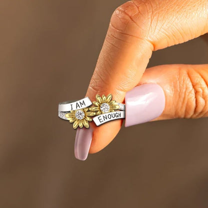 ''I AM ENOUGH'' Sunflowers Ring🌻