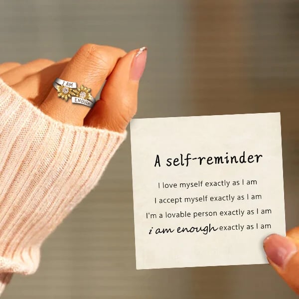 ''I AM ENOUGH'' Sunflowers Ring🌻