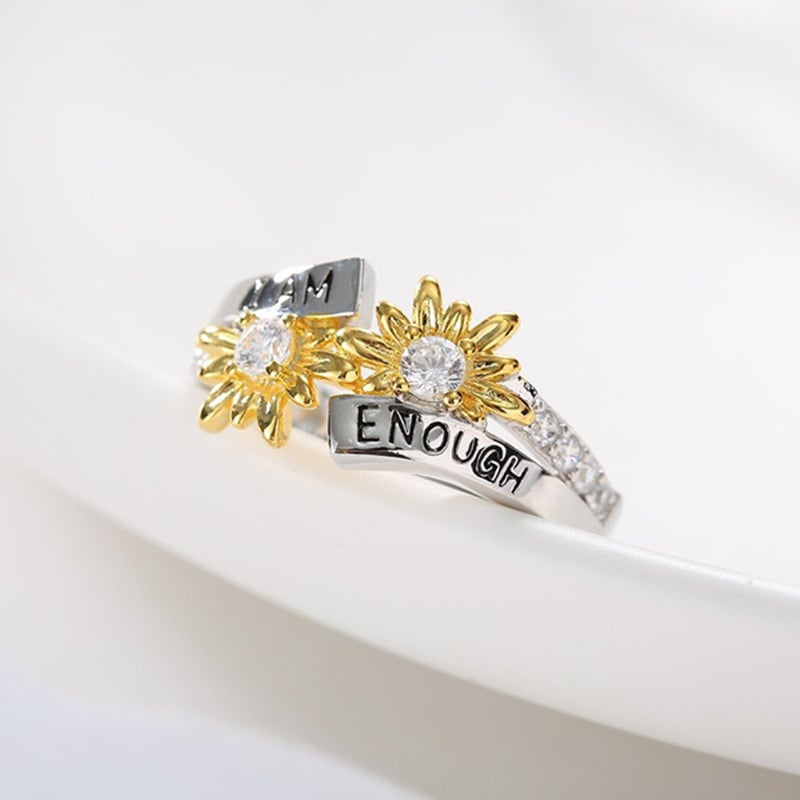 ''I AM ENOUGH'' Sunflowers Ring🌻