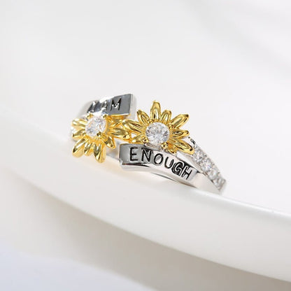 ''I AM ENOUGH'' Sunflowers Ring🌻