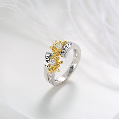 ''I AM ENOUGH'' Sunflowers Ring🌻