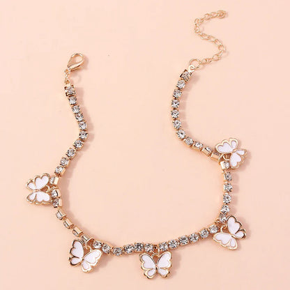 🦋Butterfly Anklets Rhinestone Tennis Chain