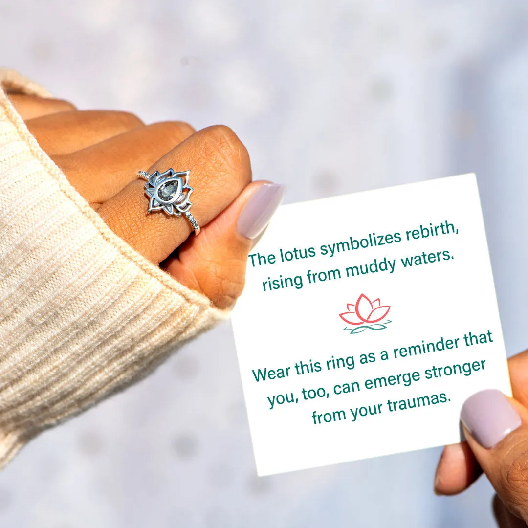 FUCK MY TRAUMA LOTUS RING